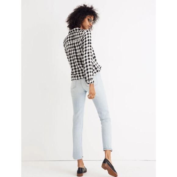 Madewell Wrap-Front Shirt in Buffalo Check Plaid - Picture 2 of 10
